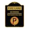 Signmission Fire Lane-No Parking Keep Clear All Times W/ No Parking, Black & Gold Alum, 18" x 24", BG-1824-24004 A-DES-BG-1824-24004 - alternate 1